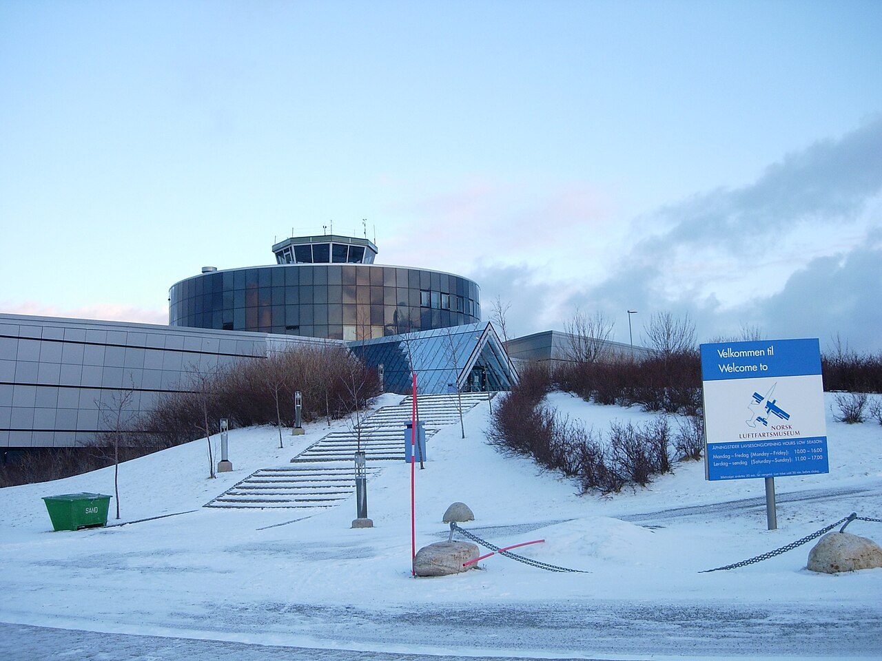 The Norwegian Aviation Museum in Bodø in winter
